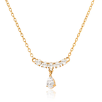 Pear Drop Solitaire Necklace (PVD)