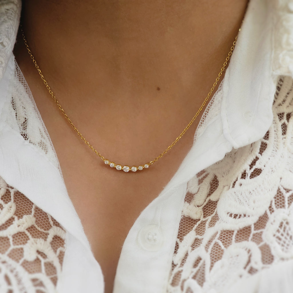 Rachel diamond necklace (PVD)