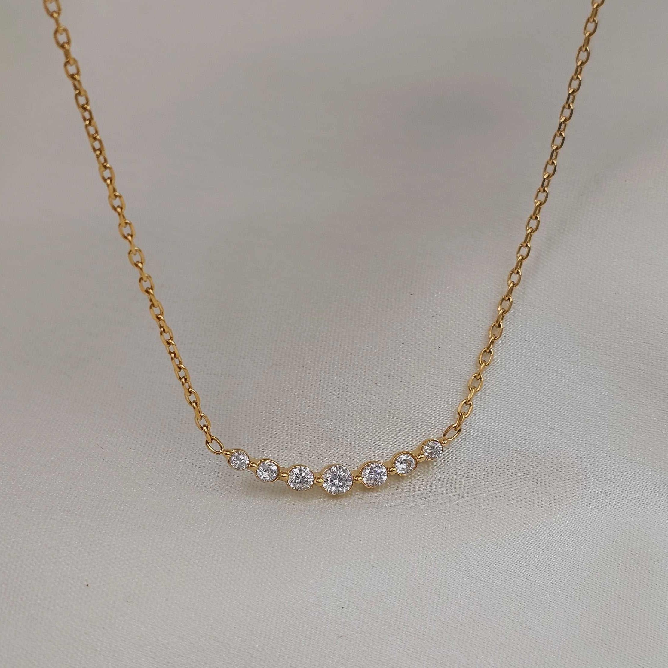 Rachel diamond necklace (PVD)