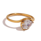 Aurora Solitaire Ring (SS PVD)